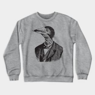 Man Bird Portrait Crewneck Sweatshirt